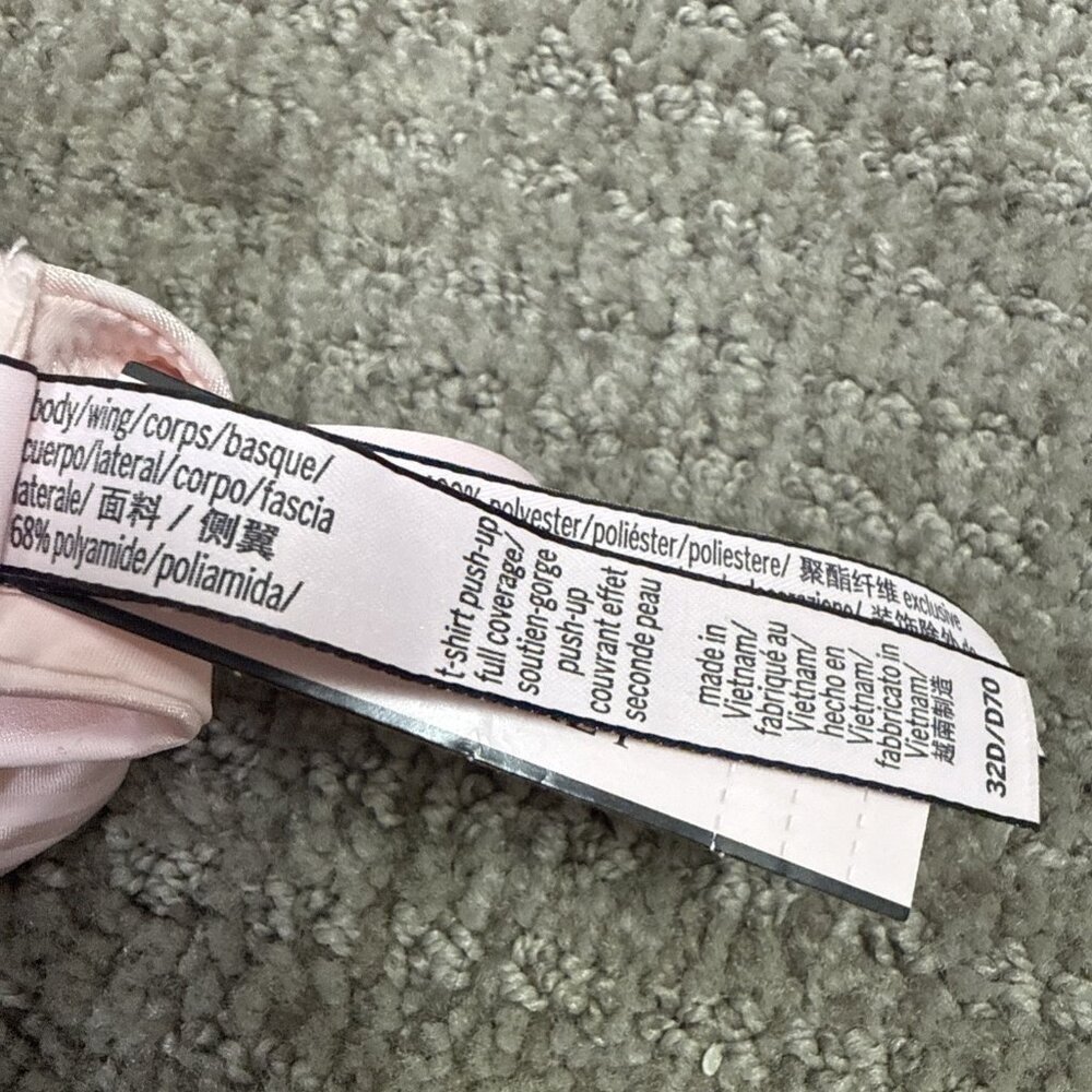 Victoria’s Secret T-Shirt Bra Pink Women’s Size 32D NWT - Picture 8 of 8